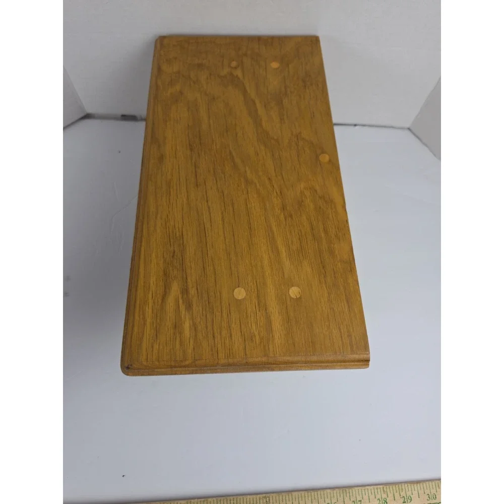 Vintage Oak Small Wall Shelf Farmhouse Cottagecore 14X7